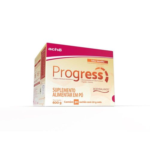 Progress 30 Sachês Sabor Baunilha 20g