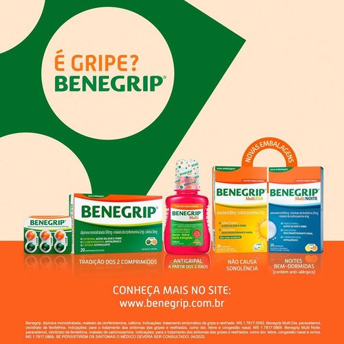 Benegrip Multi Noite Blíster 4 Comprimidos