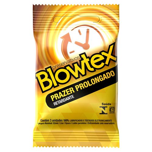Preservativo Blowtex Prazer Prolongado Efeito Retardante 3 Unidades