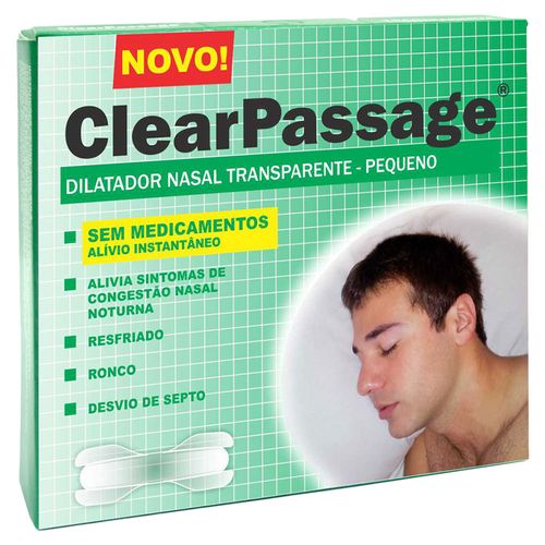 Dilatador Nasal ClearPassage Transparente Pequeno 9 Unidades