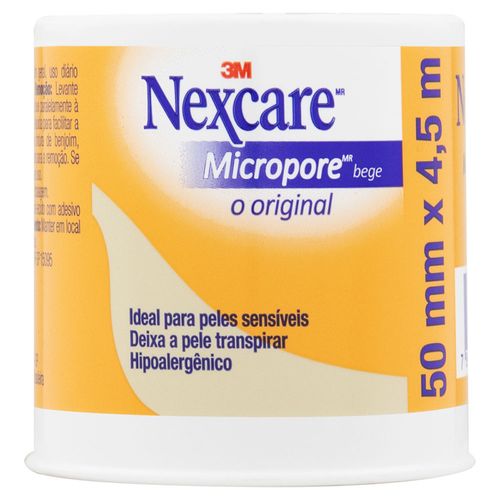 Esparadrapo Nexcare Micropore Bege 50mm X 4,5m