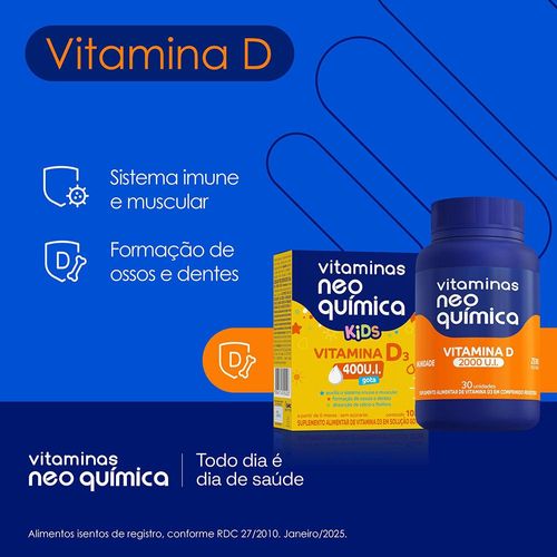 Vitamina D 2000UI Neo Química 30 Comprimidos Revestidos