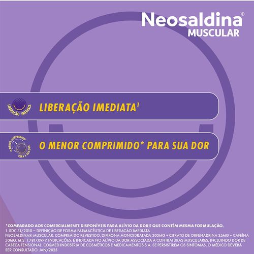 Neosaldina Muscular 300mg Caixa 20 Comprimidos Revestidos