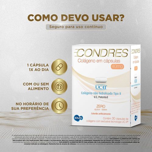 Condres Colágeno 40mg 30 Cápsulas