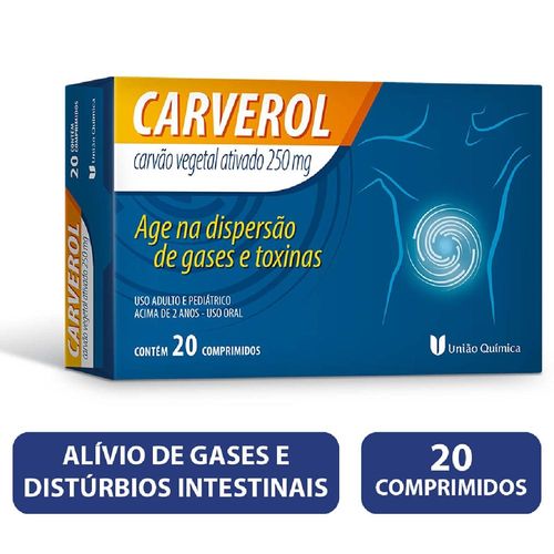 Carverol 250mg Caixa 20 Comprimidos