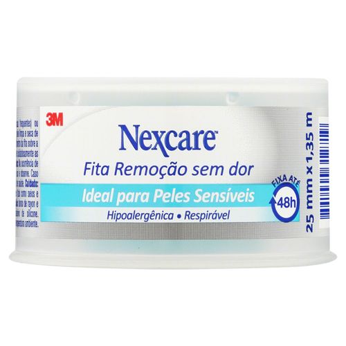 Esparadrapo Nexcare Remoção sem Dor para Peles Sensíveis 25mm x 1,35m
