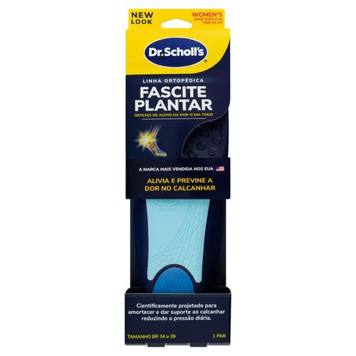 Palmilha Dr Sholl's para Fascite Plantar Feminino Tamanho 34 a 39