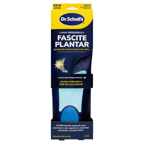 Palmilha Dr Sholl's para Fascite Plantar Masculino Tamanho 40 a 45