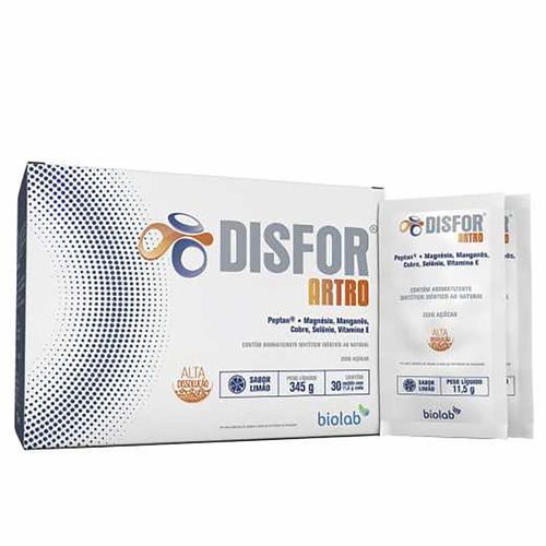 Disfor Artro 30 Sachês Sabor Limão 11g