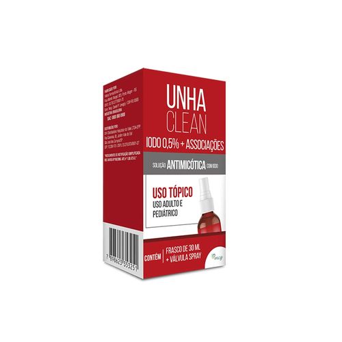 Unha Clean Solução Frasco 30ml