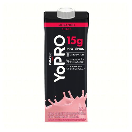 YoPRO Bebida Láctea Protein Sabor Morango Frasco 250ml