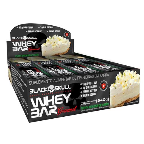 Barra de Proteína Whey Bar Black Skull Torta Mousse de Limão 45g