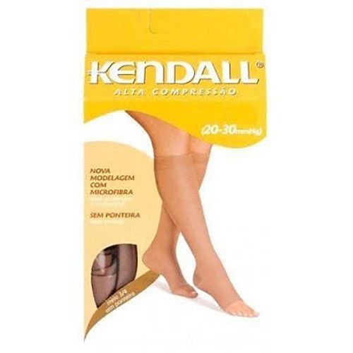 Meia Kendall Alta Compressão 3/4 Sem Ponteira Mel Tamanho G
