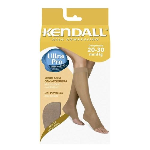 Meia Kendall Alta Compressão 3/4 Sem Ponteira Mel Tamanho M