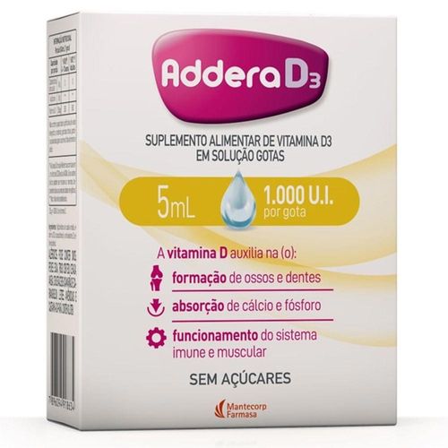 Addera D3 1000UI Gotas Frasco 5ml