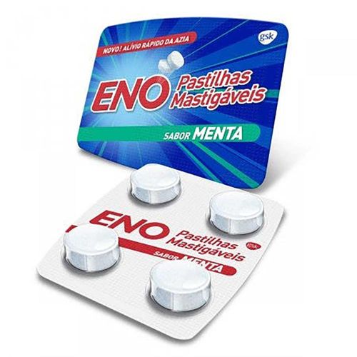 Sal de Fruta Eno Mastigável 4 Pastilhas