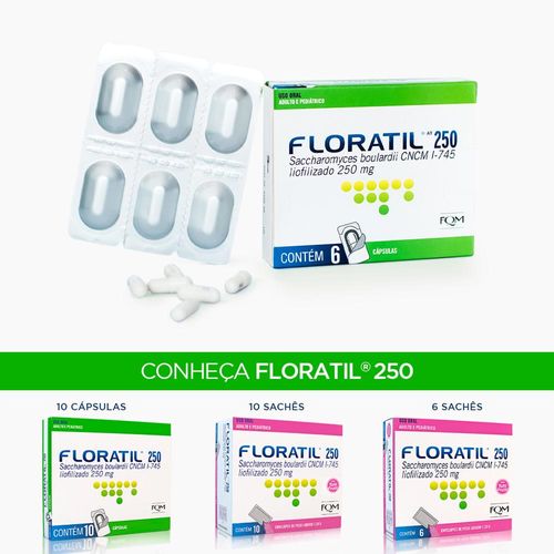 Floratil AT 250mg Caixa 6 Cápsulas