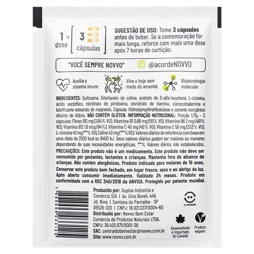 Novvo Pré-Drink 3 Cápsulas