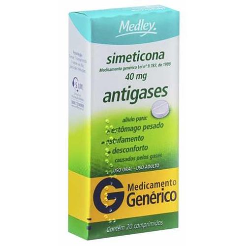 Simeticona 40mg Medley Caixa 20 Comprimidos