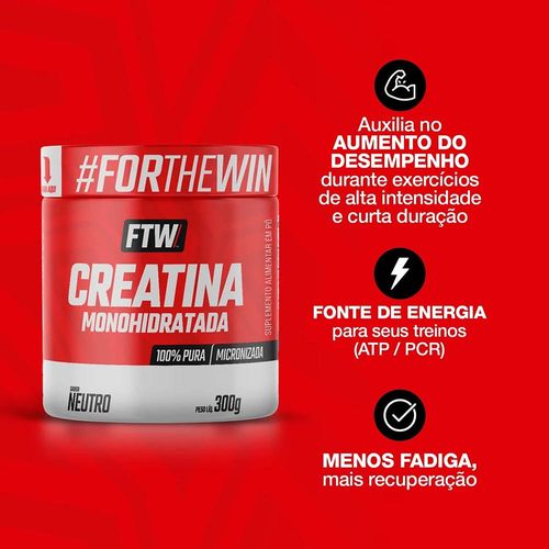 Creatina FTW Monohidratada Mocronizada Neutro Pote 300g