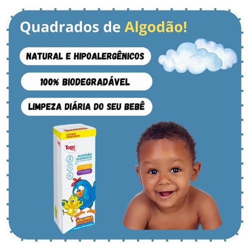 Algodão Topz Baby Galinha Pintadinha Quadrado Leve 100 Pague 90