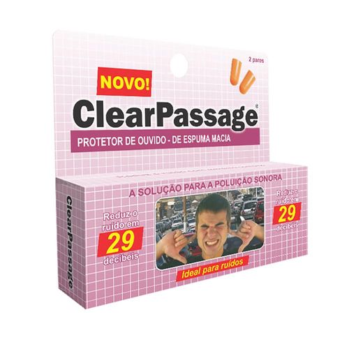 Protetor de Ouvido ClearPassage Macio 2 Pares