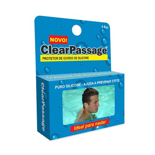 Protetor de Ouvido ClearPassage Silicone Adulto 1 Par