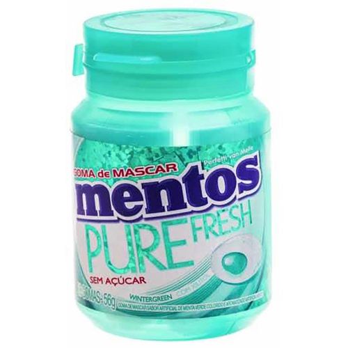 Goma de Mascar Mentos Pure Fresh Wintergreen Pote 56g