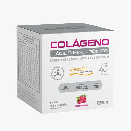 Colágeno Conlife Com Ácido Hialurônico Verisol Caixa 30 Sachês 5g