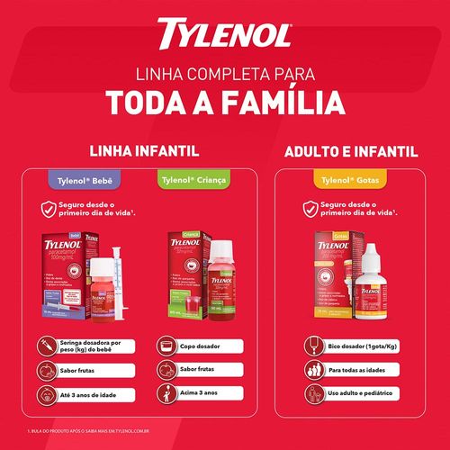 Tylenol Criança 32mg Suspensão Oral Frasco 60ml + Copo Dosador