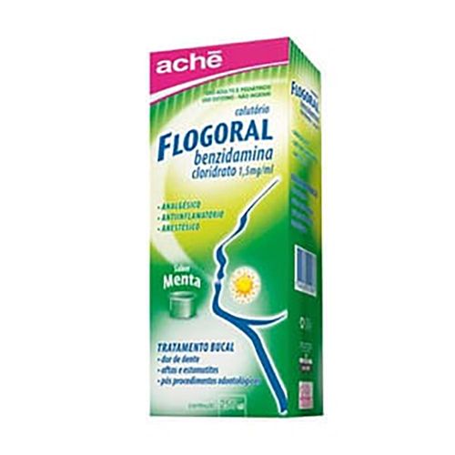 Flogoral Colutório Menta Tratamento Bucal Frasco 250ml