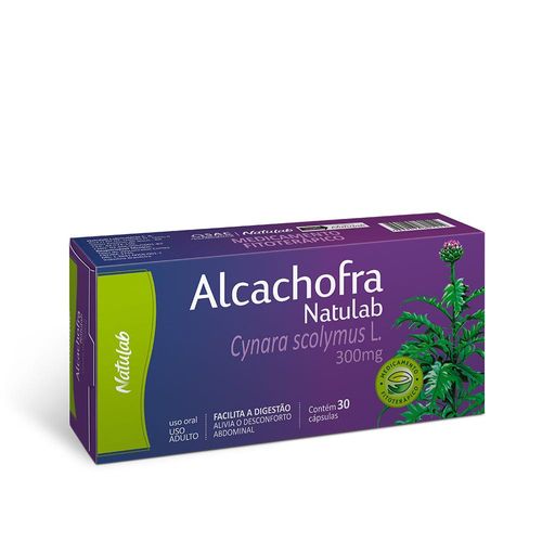 Alcachofra 300mg Natulab Caixa 30 Comprimidos