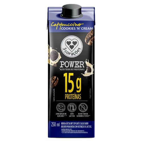 Power Whey 3 Corações Cappuccino Cookies'N Cream