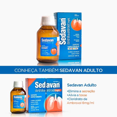 Sedavan 3mg/ml Xarope Infantil Frasco 100ml