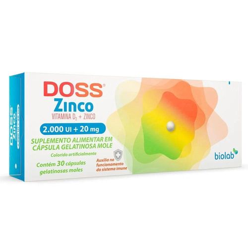 Doss 2000UI+20mg Zinco 30 Cápsulas