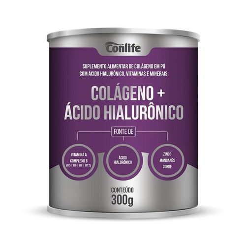 Colágeno Conlife Com Ácido Hialurônico Pote 300g