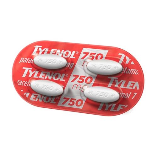 Tylenol 750mg Blíster 4 Comprimidos Revestidos