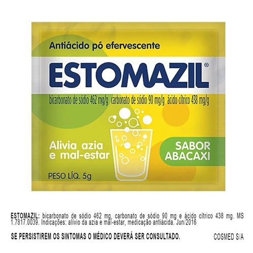 Estomazil Efervescente Sabor Abacaxi 1 Envelope 5g