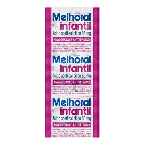 Melhoral Infantil Blíster 8 Comprimidos