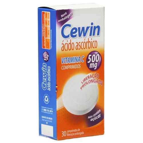 Cewin 500mg Caixa 30 Comprimidos Desintegração Prolongada