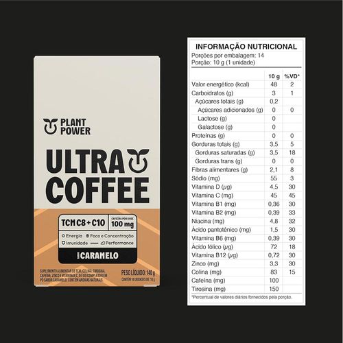 Ultracoffe Plant Power Caramelo 10g