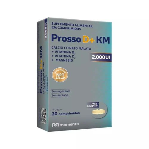 Prosso D+ KM 2000UI Caixa 30 Comprimidos