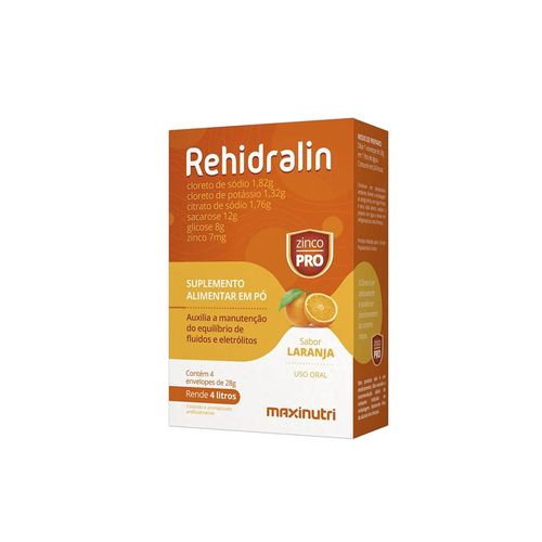 Rehidralin Laranja Caixa 4 Envelopes 28g