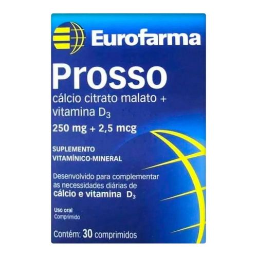 Prosso 250mg + 3mcg Caixa 30 Comprimidos