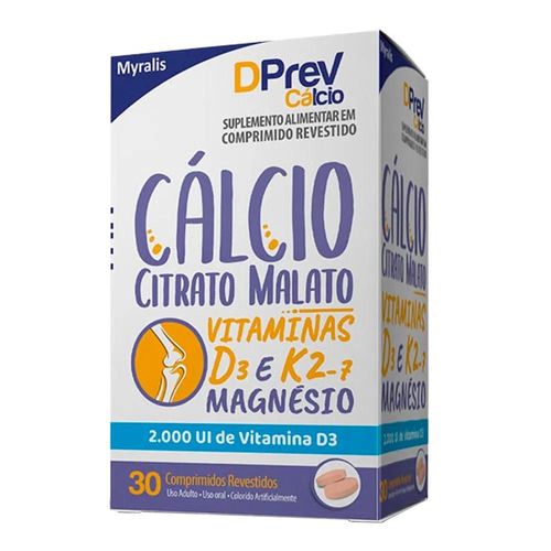 Dprev Cálcio 2000UI Caixa 30 Comprimidos Revestidos