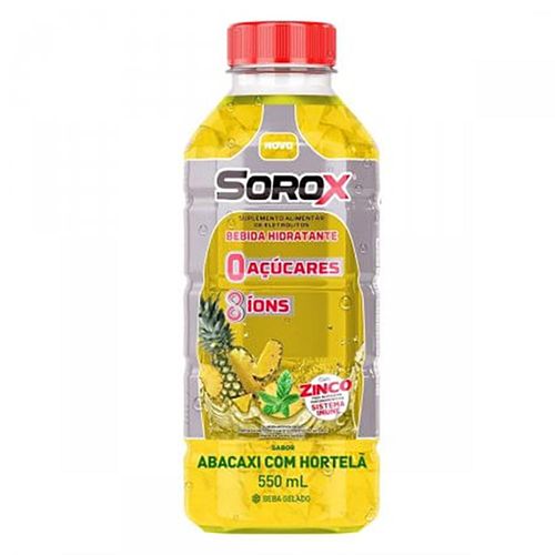 Sorox Sabor Abacaxi com Hortelã Zero Açúcares Frasco 550ml