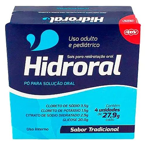 Hidroral Sabor Natural 4 Envelopes 27,9g