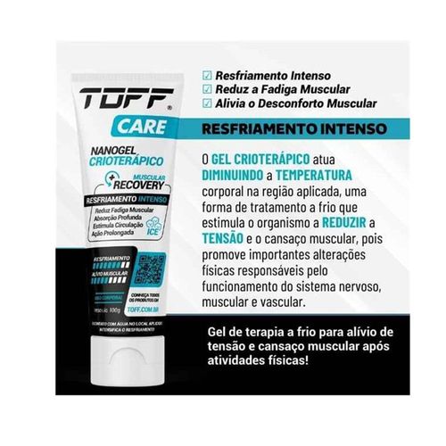 Nanogel Crioterápico Toff Care Muscular Resfriamento Intenso 50g