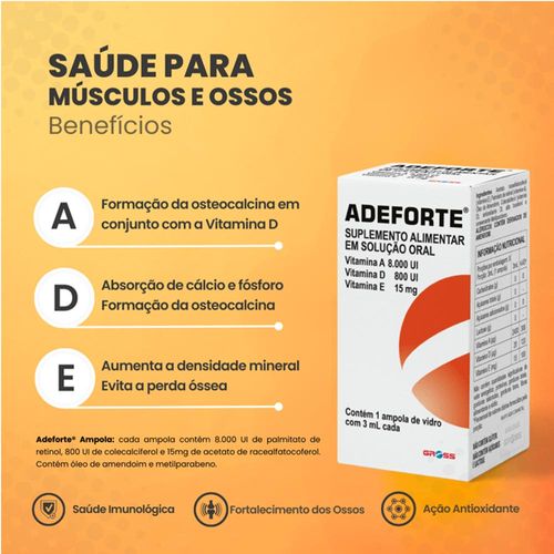 Adeforte Turbo Solução Oral 1 Ampola Oral 3ml