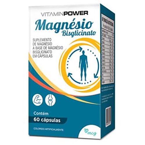 Vitaminpower Magnésio Bisglicinato Mcg Caixa 60 Cápsulas